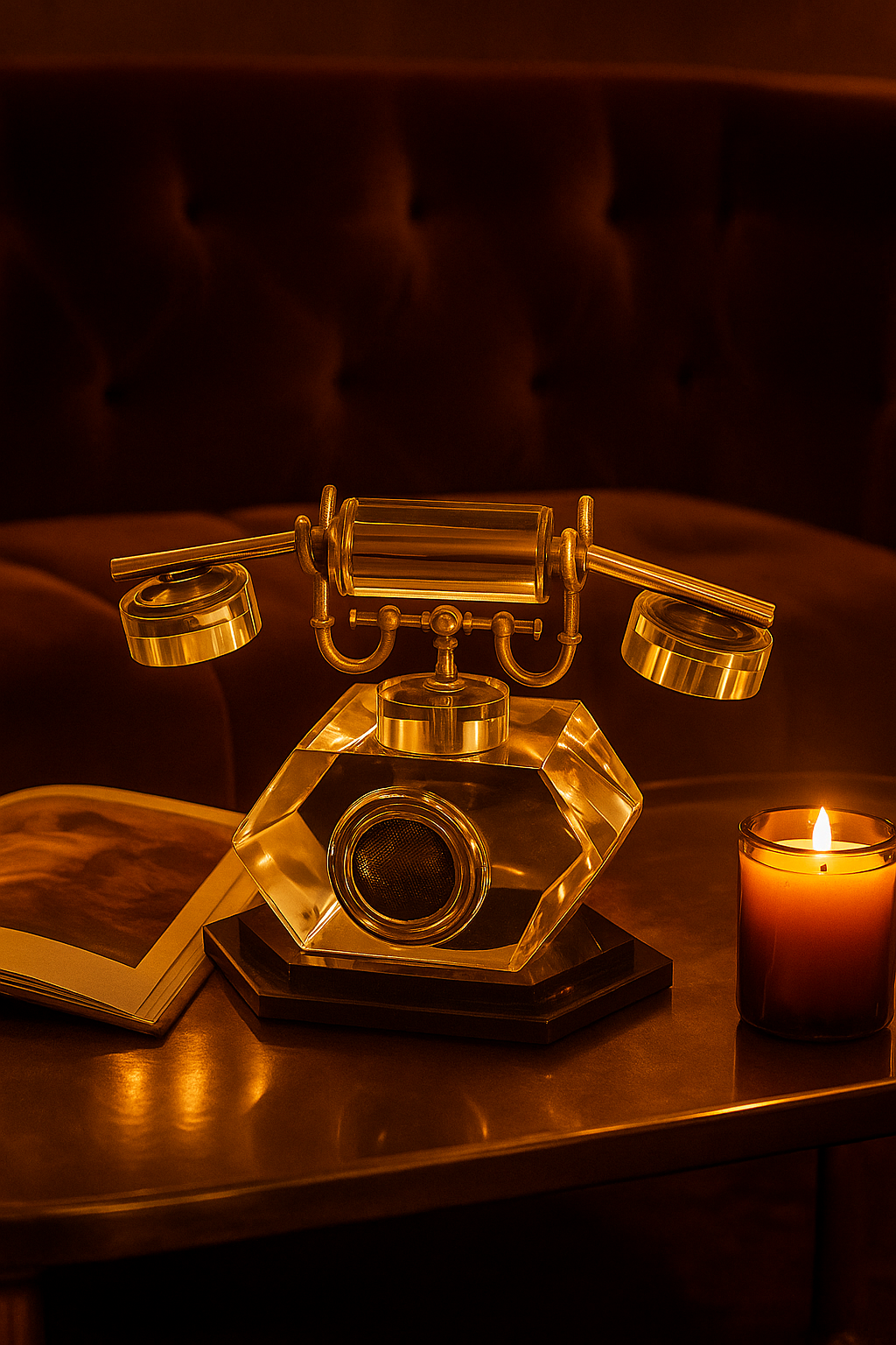 Crystal Vintage Telephone