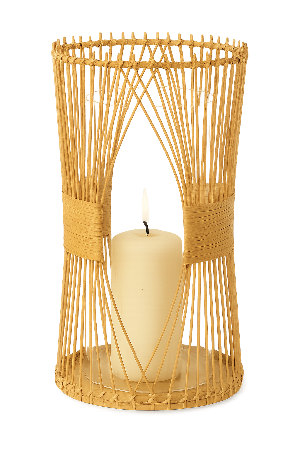 Natural Weave Candle Holder
