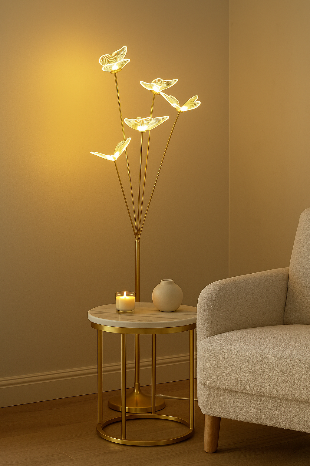 Golden Blossom Floor Lamp