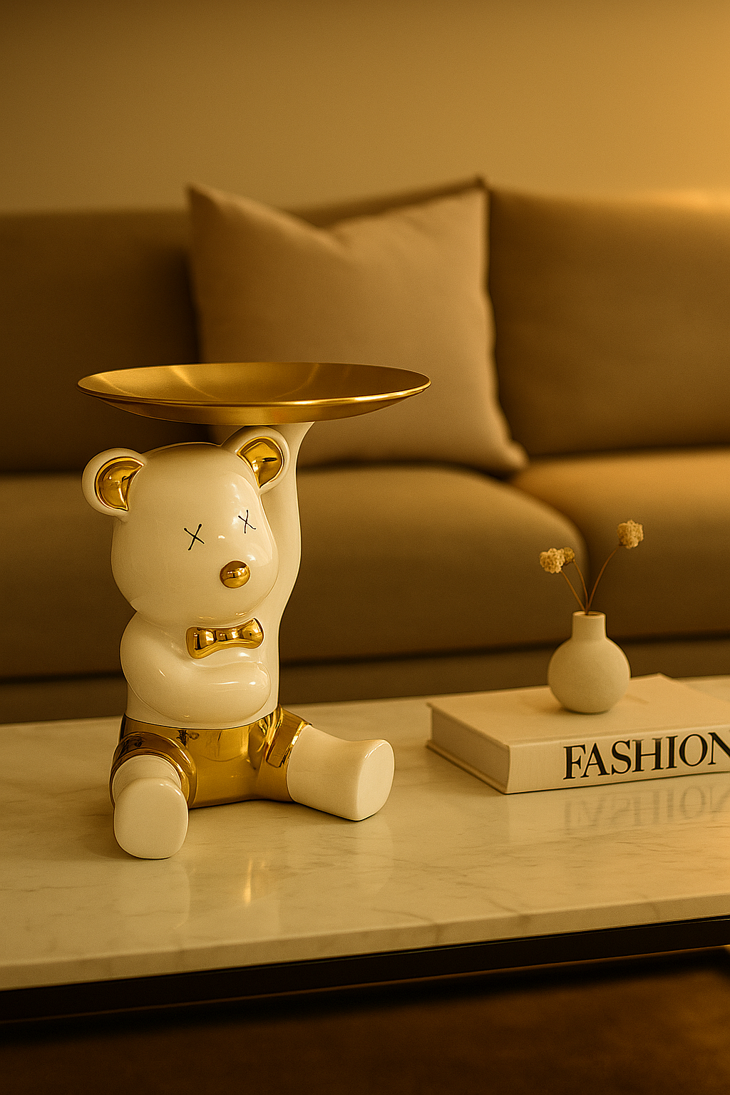 Golden Luxe Bear Tray