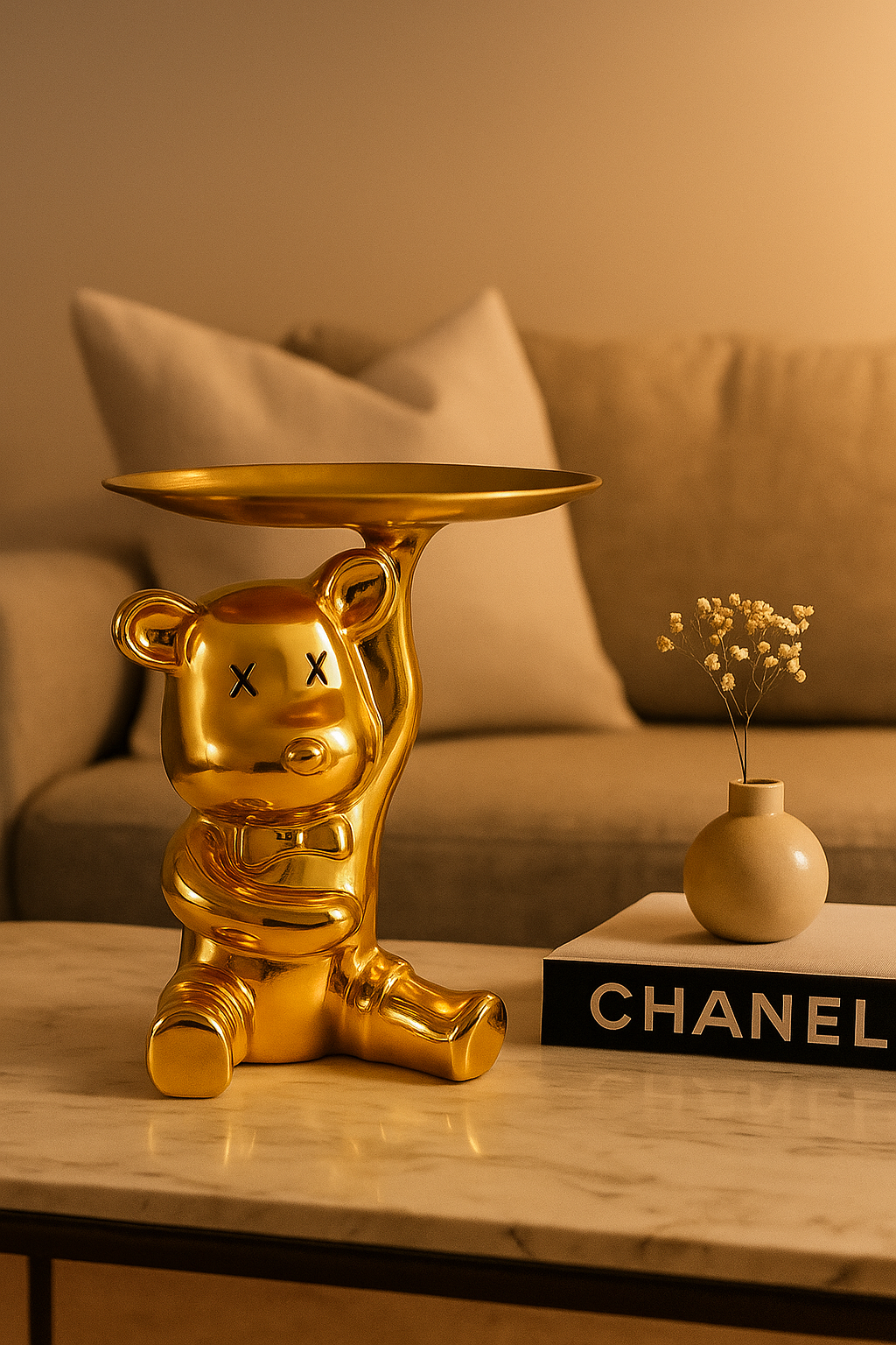 Golden Luxe Bear Tray