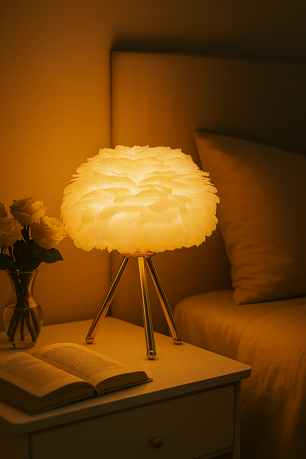 Feather Glow Table Lamp