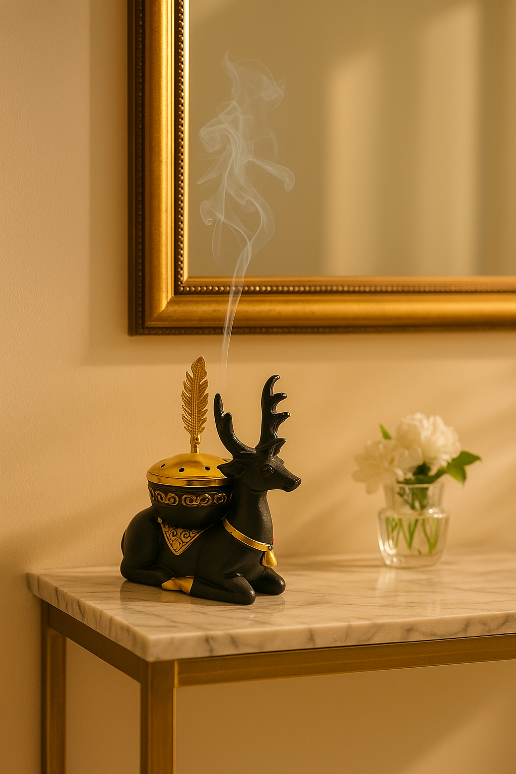 Golden Stag Incense Holder