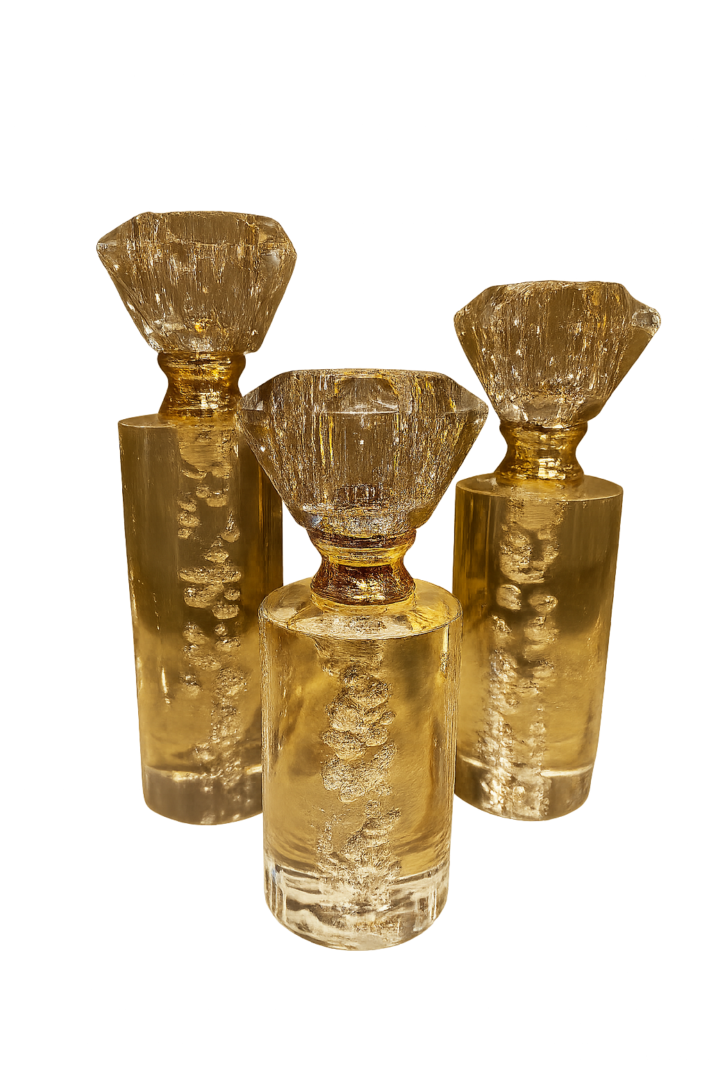 Crystal Elegance Candle Holders Set