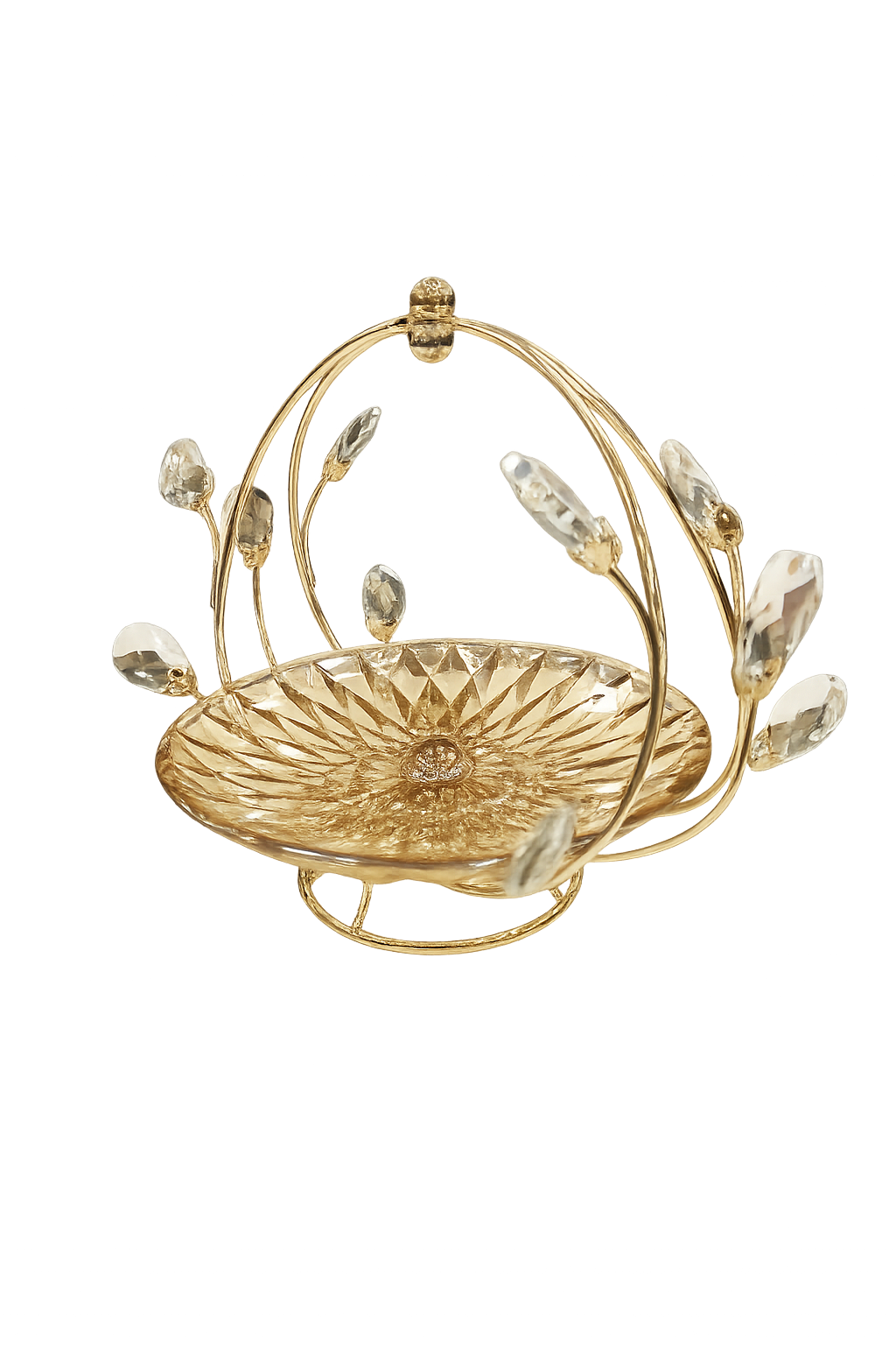 Golden Crown Crystal Bowl