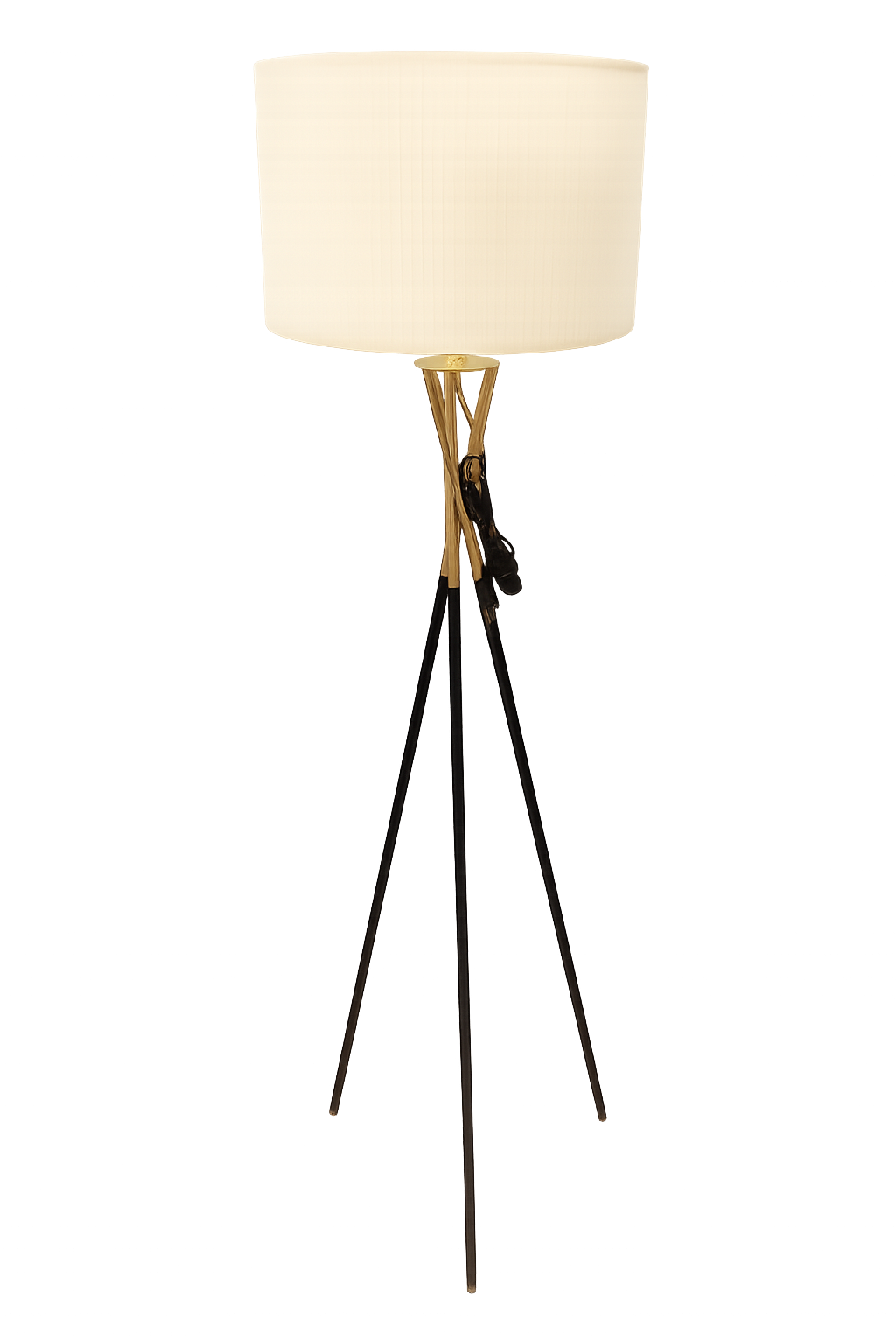Luxury Tripod Floor Lamp with Artistic Sculpted Base