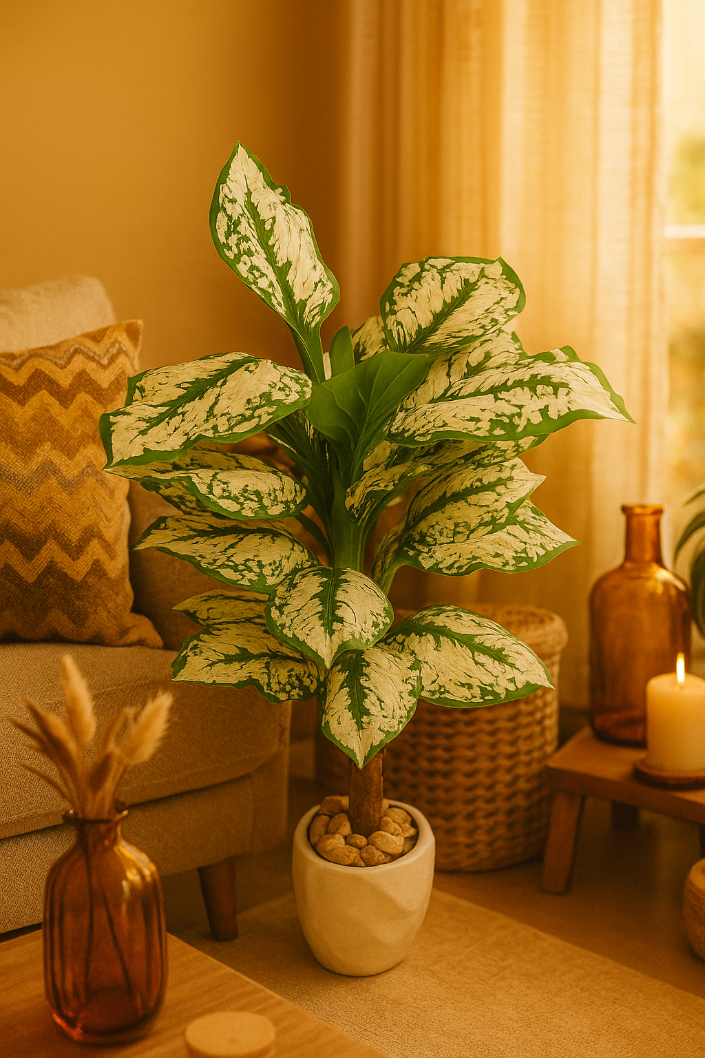 Autumn Serenity White-Leaf Plant (140cm)